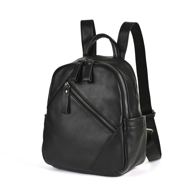 LD-Genuine leather women's bag, classic and versatile. First layer cowhide backpack, single shoulder carrying backpack