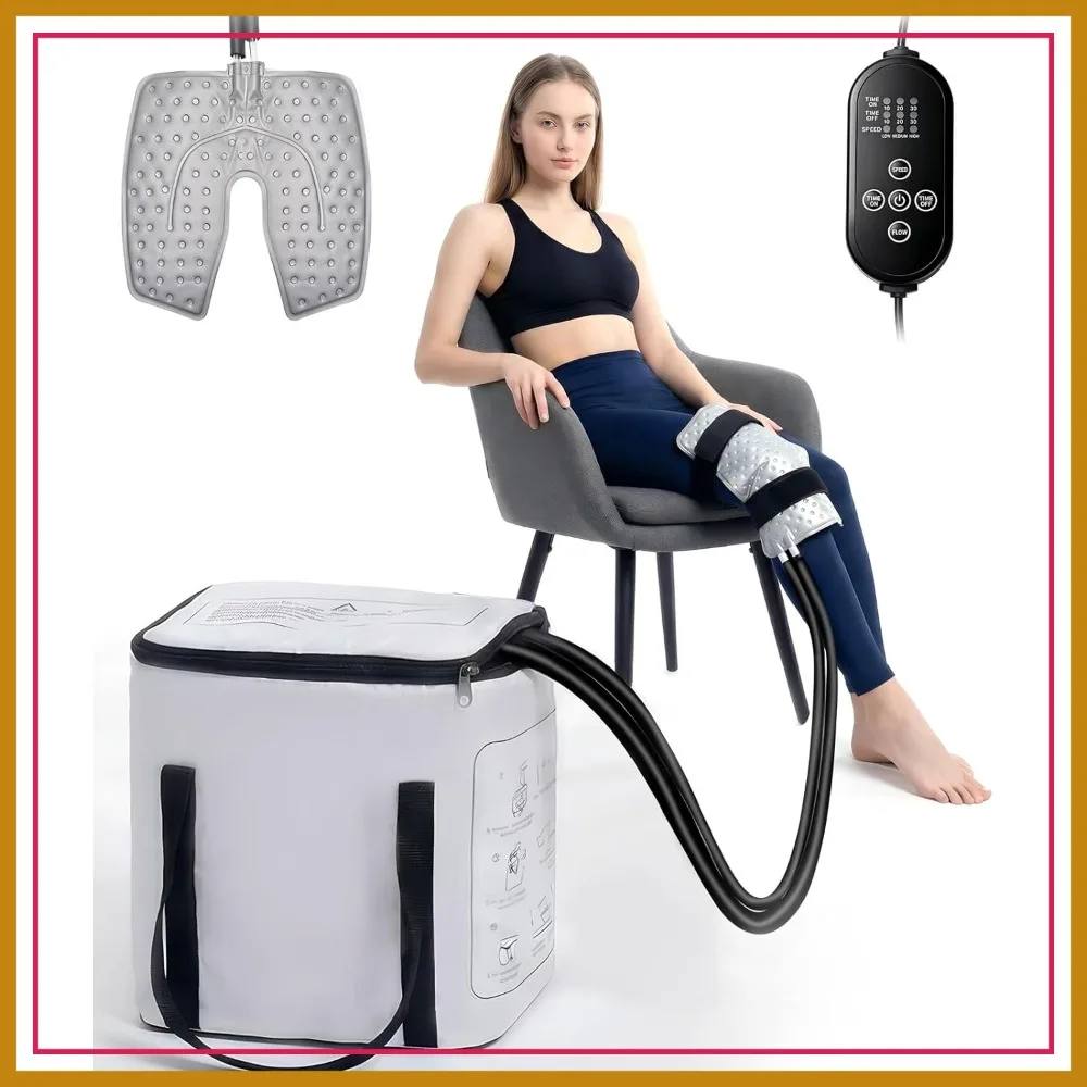 

Ice Machine for Knee After Surgery 15qt, Cold Therapy with 6-Level Timer & 3 Flow Rates, Leakproof & Ultra-Quiet Cryotherapy System for Knee Replacement Recovery