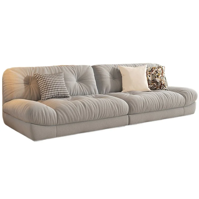 

Cloud sofa new modern simple cream style living room small apartment straight row double three lazy