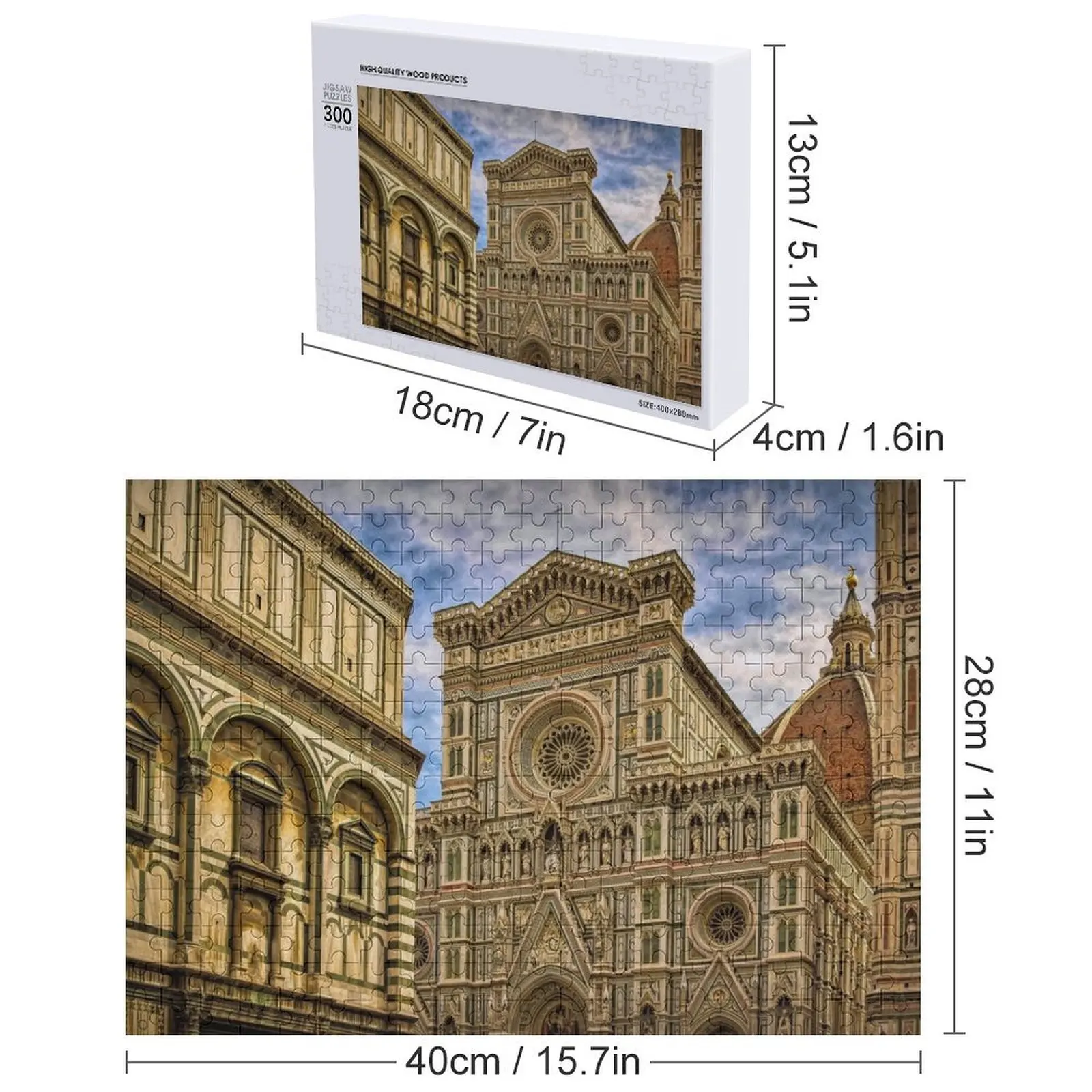 Puzzle Santa Maria del Fiore, spersonalizowany prezent dla dzieci, puzzle dla par