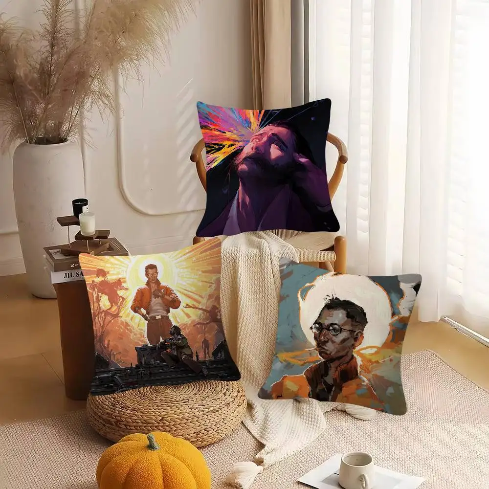 Game Disco Elysium Cute Cartoon L Game Cushion Cover Pillowcase Upholstery Sofa Throw Pillow Home Decor Pillowcas