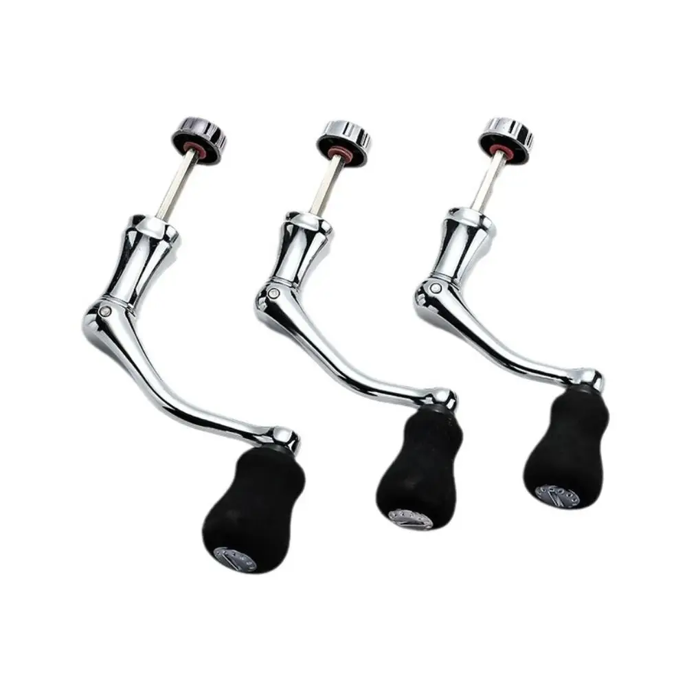 Compact Metal Fishing Reel Handle Ergonomic Replacement Spinning Reel Handle Rustproof Metal Rotary Knob Grip Fishing Gear