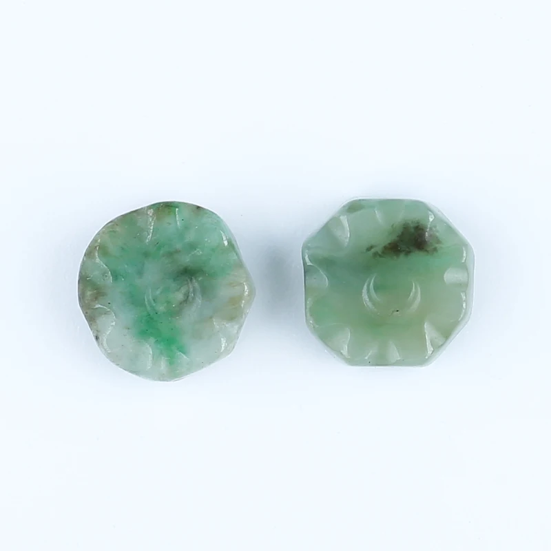 Natural Jadeite Bead Earring Accessories Luxury Sexy Young Girls Fashion Charm Elegant Women Fine Jewelry Gifts 9x4mm 1.5g