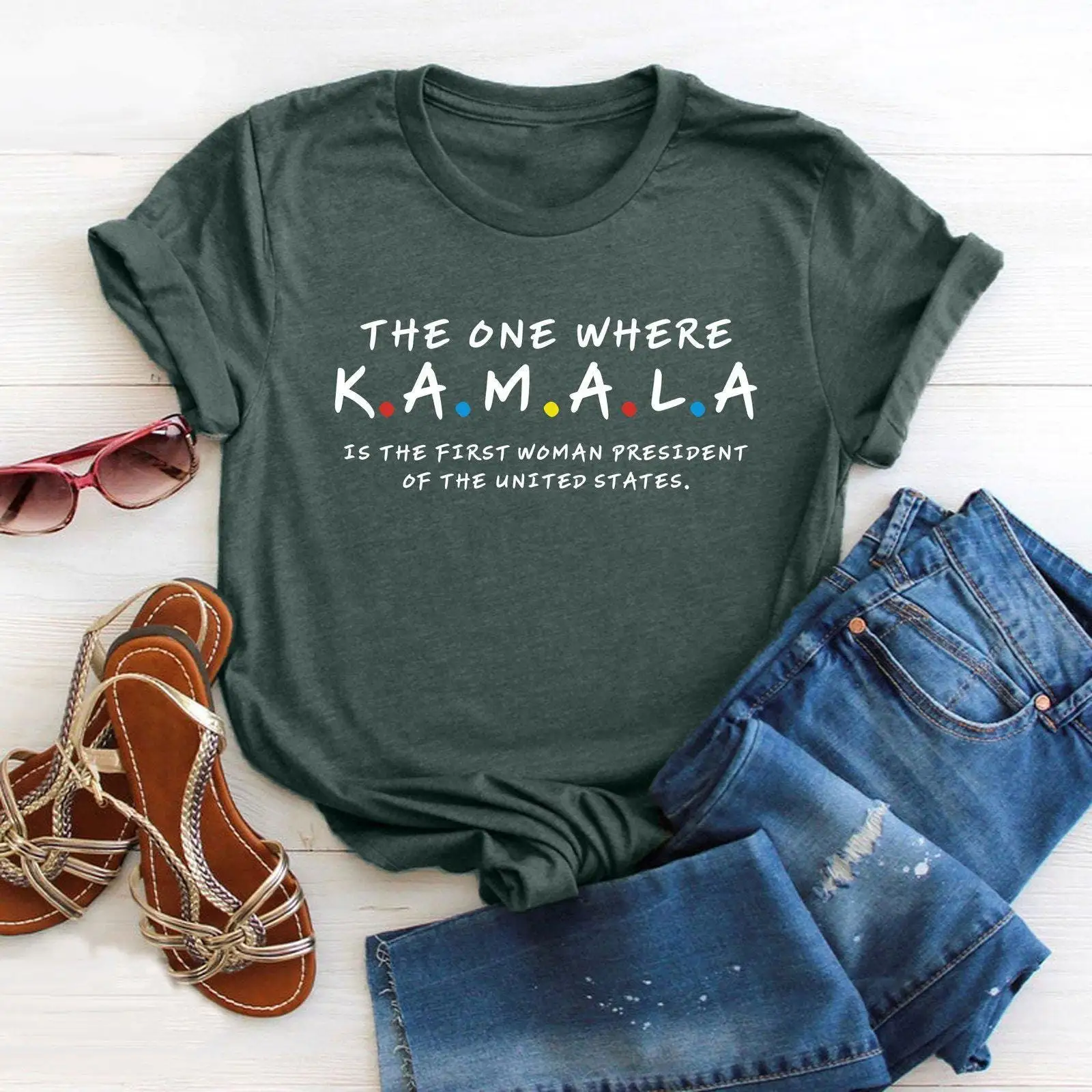 

Kamala Rally T Shirt Election 2024 Madam President Harris Democrat Equal Rights