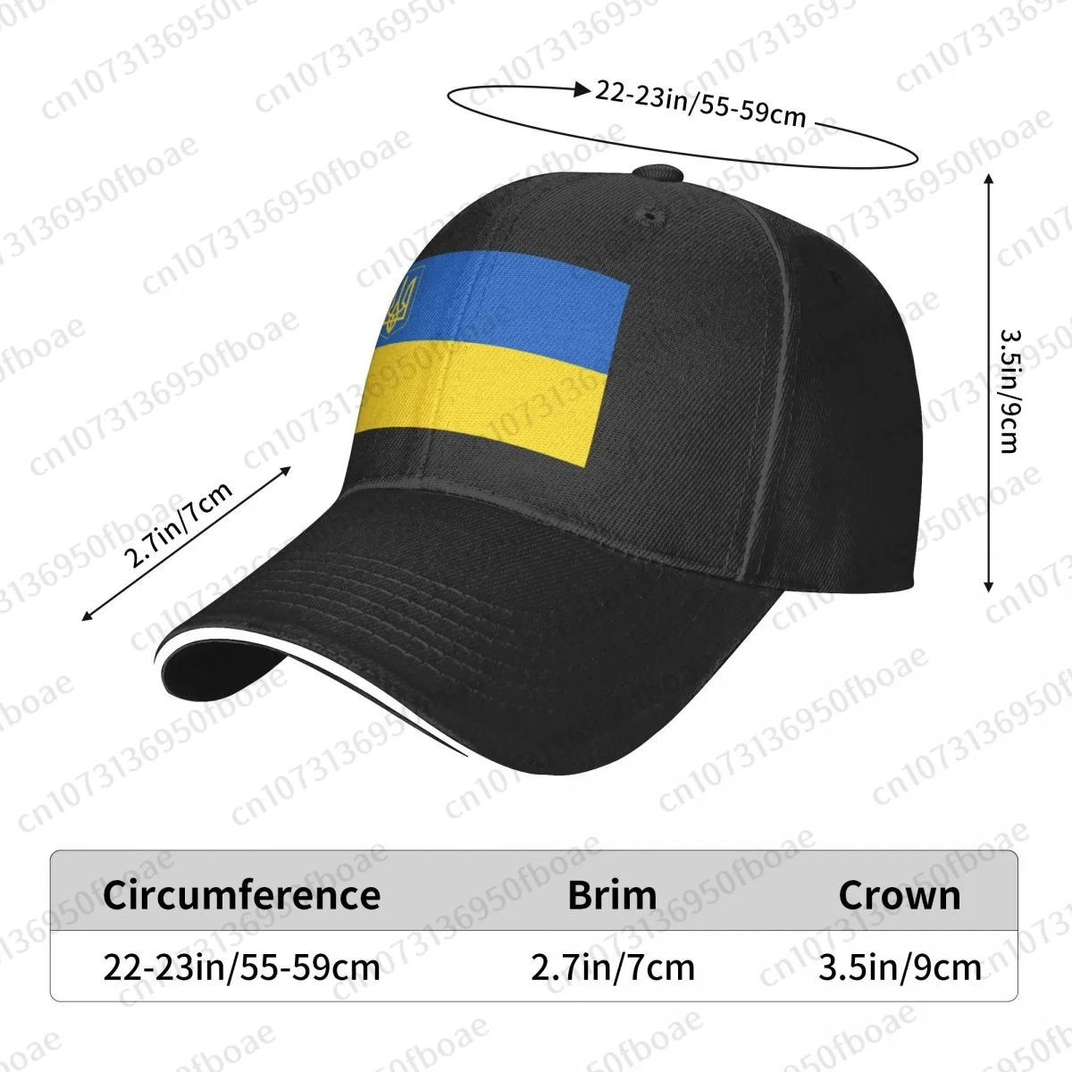 Ukraine Flag Baseball Caps Hip Hop Sandwich Cap Men Women Adjustable Outdoor Sport Hats