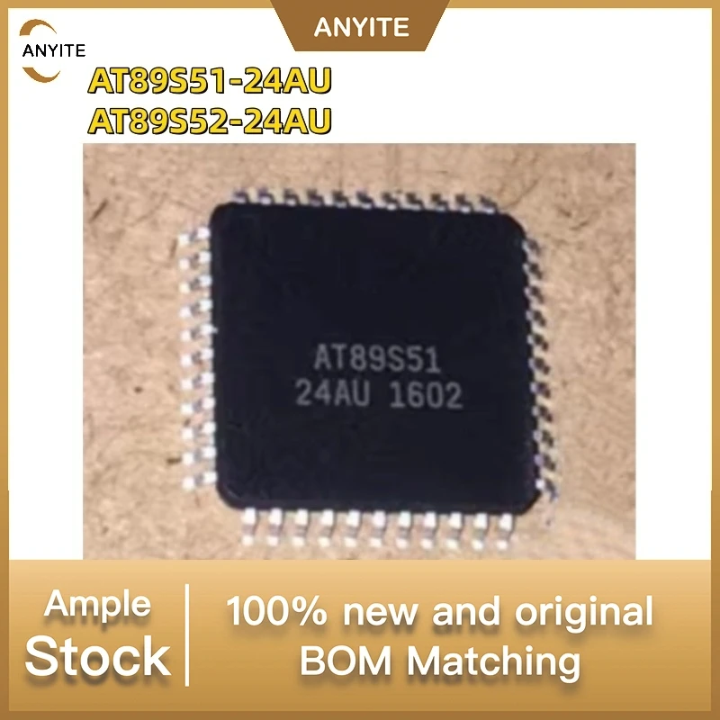 NEW   10PCS/lot New AT89S51-24AU AT89S52-24AU AT89S51 24AU AT89S52 24AU  QFP-44