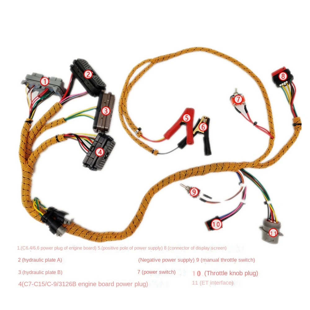 

For Caterpillar Inspection Harness Engine C6.4/C7/C9/C11/C15 Test Throttle Inspection Line Excavator Parts