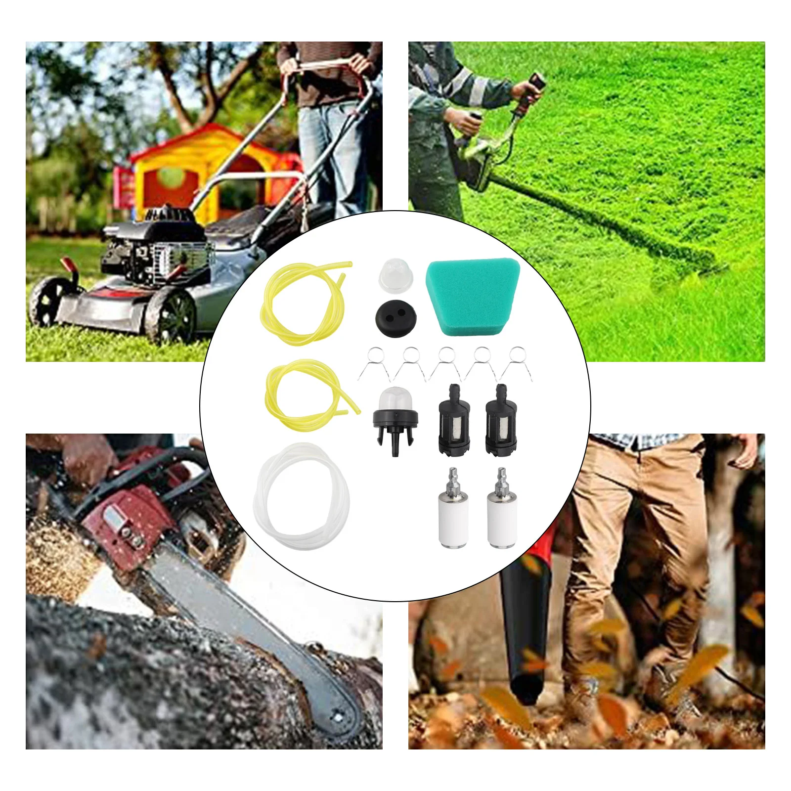 

Fuel Hose Replacement Kit with 11 Components for Lawn Mowers and Blowers Essential Accessories for Garden Maintenance