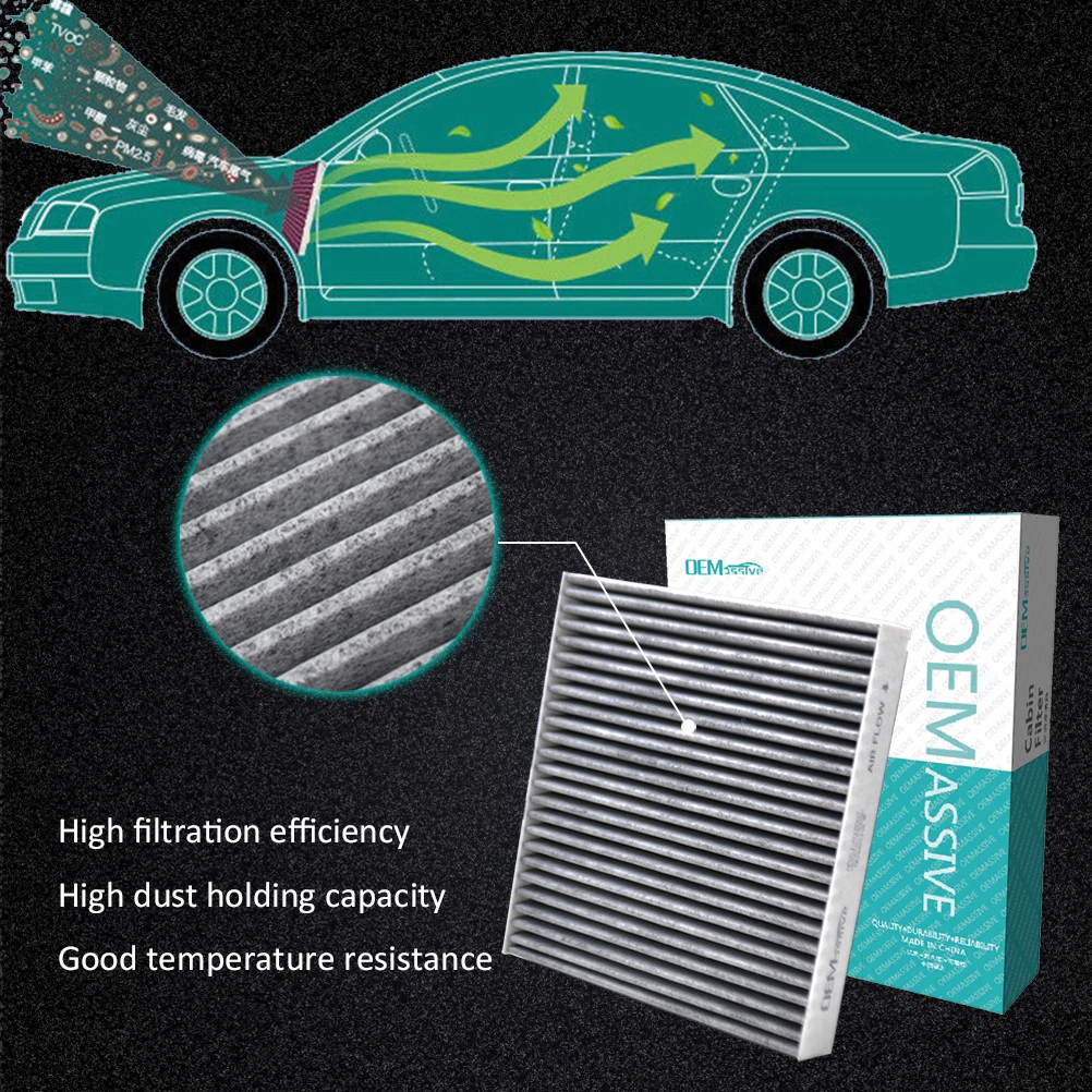 Car Activated Carbon Pollen Cabin Air Filter For Mitsubishi Lancer Outlander Sport RVR Nissan Altima Maxima Sentra B727A-79925