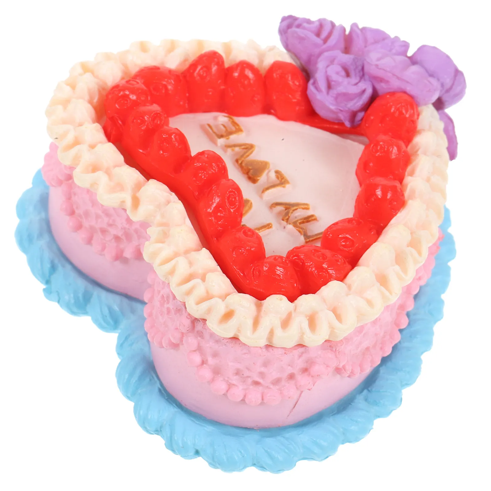 Fake Cake Decoration Mini Cake Decor Artificial Dessert Photo Prop Lightweight Portable High Realism Children Creativity