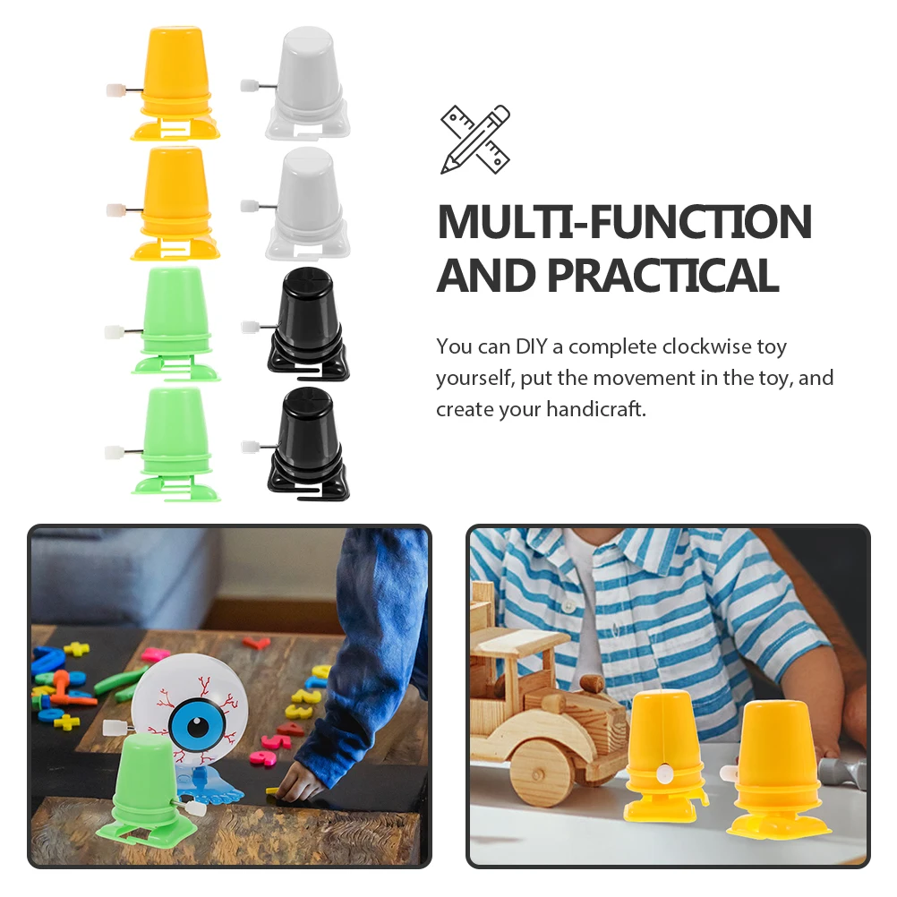 8 Piezas de Mecanismo de Movimiento de Robot con Patas de Relojería, Accesorios de Bricolaje, Mecanismo de Repuesto Hecho a Mano, Piezas de Reparación Creativas para Caminar, Juguete