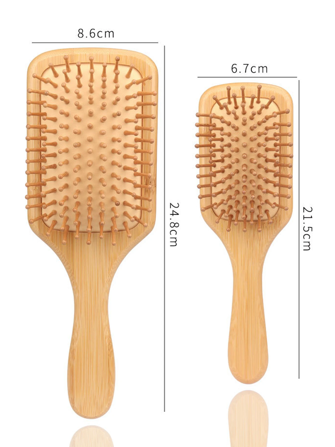 1 pz pettine per capelli in legno naturale perdita di capelli massaggio del cuoio capelluto spazzola per capelli cura dei capelli pettine di bambù sano