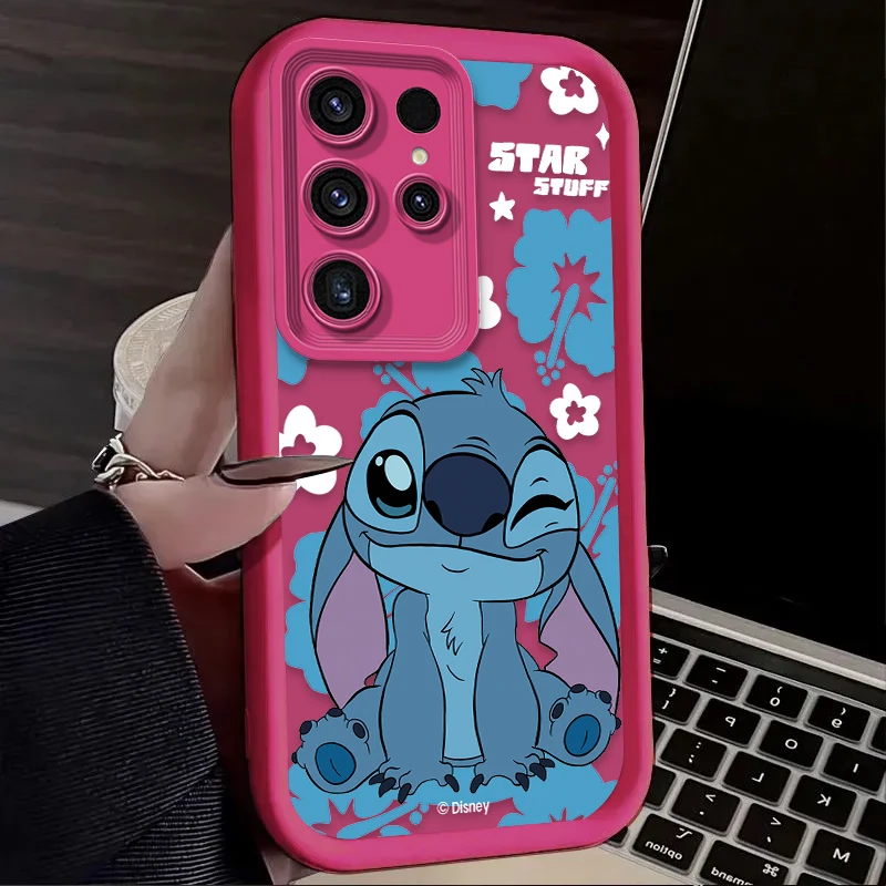 ديزني الكرتون غرزة الحال بالنسبة لسامسونج غالاكسي S24 S25 S23 الترا S22 S21 زائد FE A36 A56 A26 A16 A06 A15 A25 A35 A55 5G غطاء