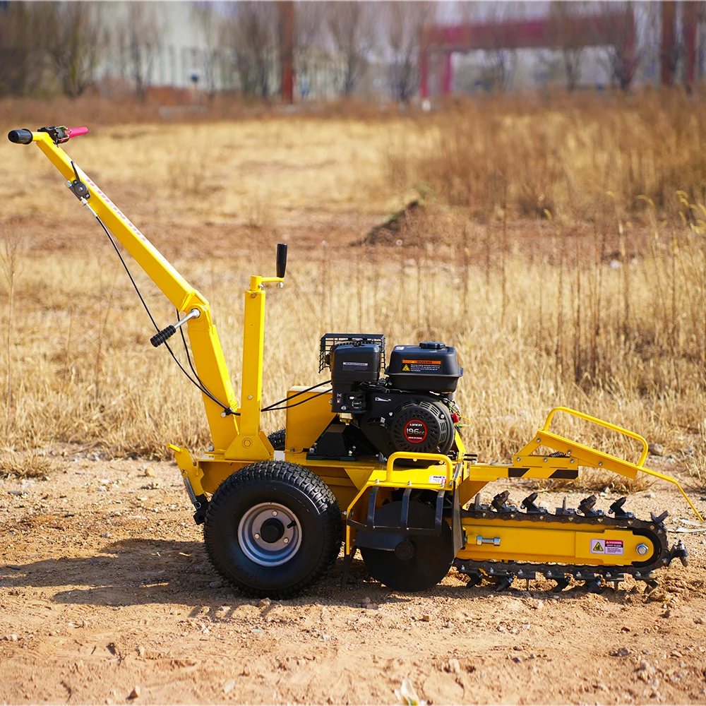 Loncin /Briggs&Stratton /Ducar 7hp EPA Gas Powered Foundation Hand Mini Trencher Digger Mini Trencher Machine