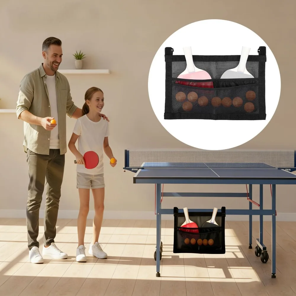 Table Tennis Sports Equipment Storage Bag, Table Tennis Racket Storage Bag, Hanging Storage Hanging Bag, Mesh Bag