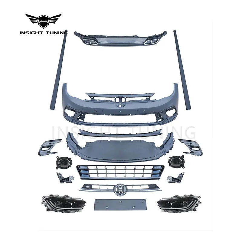 

Factory hot salesHot Selling Front Bumper Diffuser Head Light Led Lamp Bodykit for VW Polo Convert to R Line 2022 Body Kit