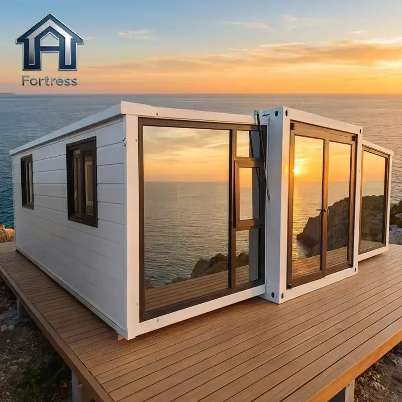 20Ft Expandable Prefab Housing Container 2 Bedroom Foldable Waterproof Steel Structure Modular Easy Install Container House