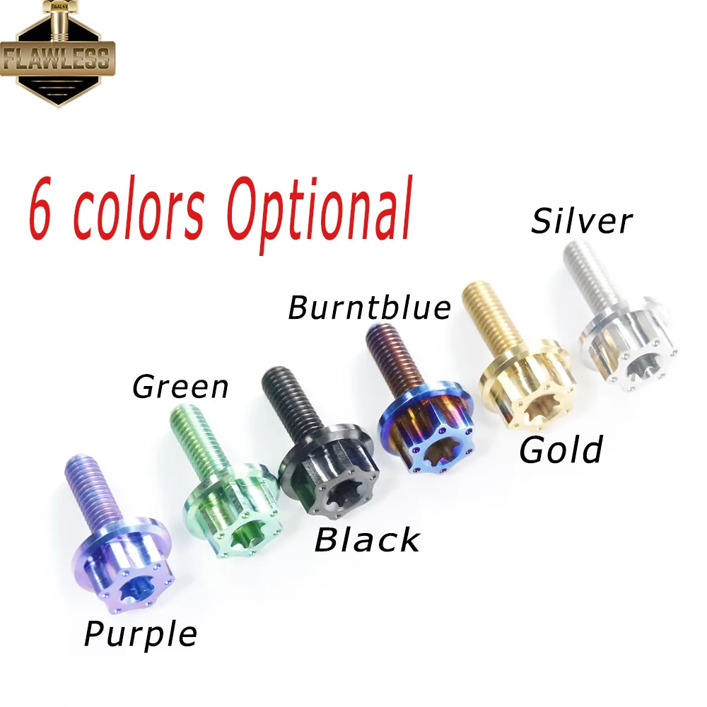 FLAWLESSTI Gr5 perno de titanio disco de freno ABS disco tanque de aceite pinza delantera guardabarros horquilla Pedal deflector perno para KTM 390 250 Duke