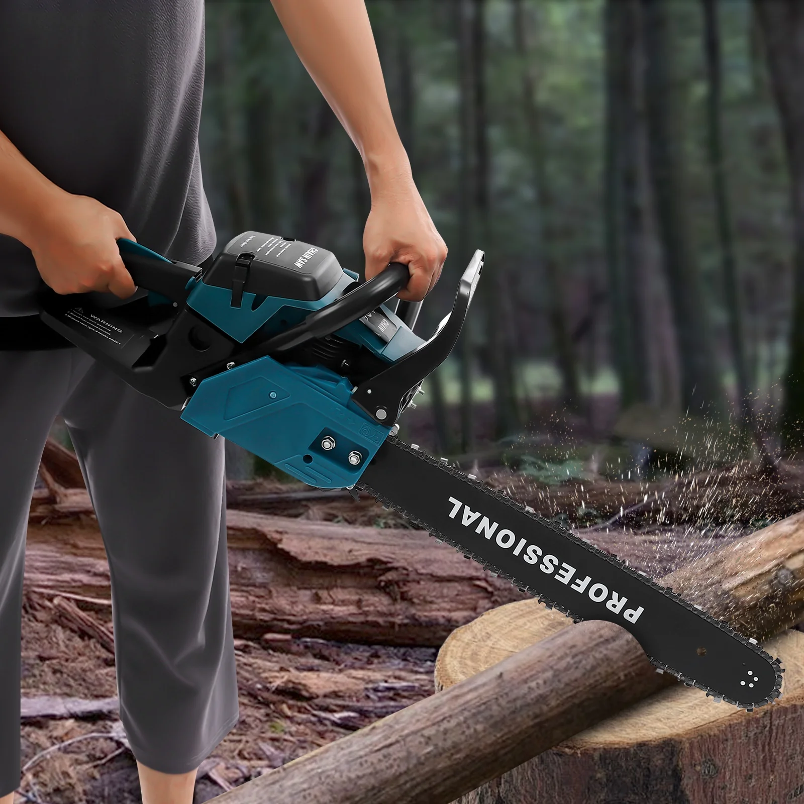 20-inch Gas-powered Chainsaw, 58CC Gas Chainsaw, Chainsaw Cutting Wood Gas Sawing, Chain Saw Set