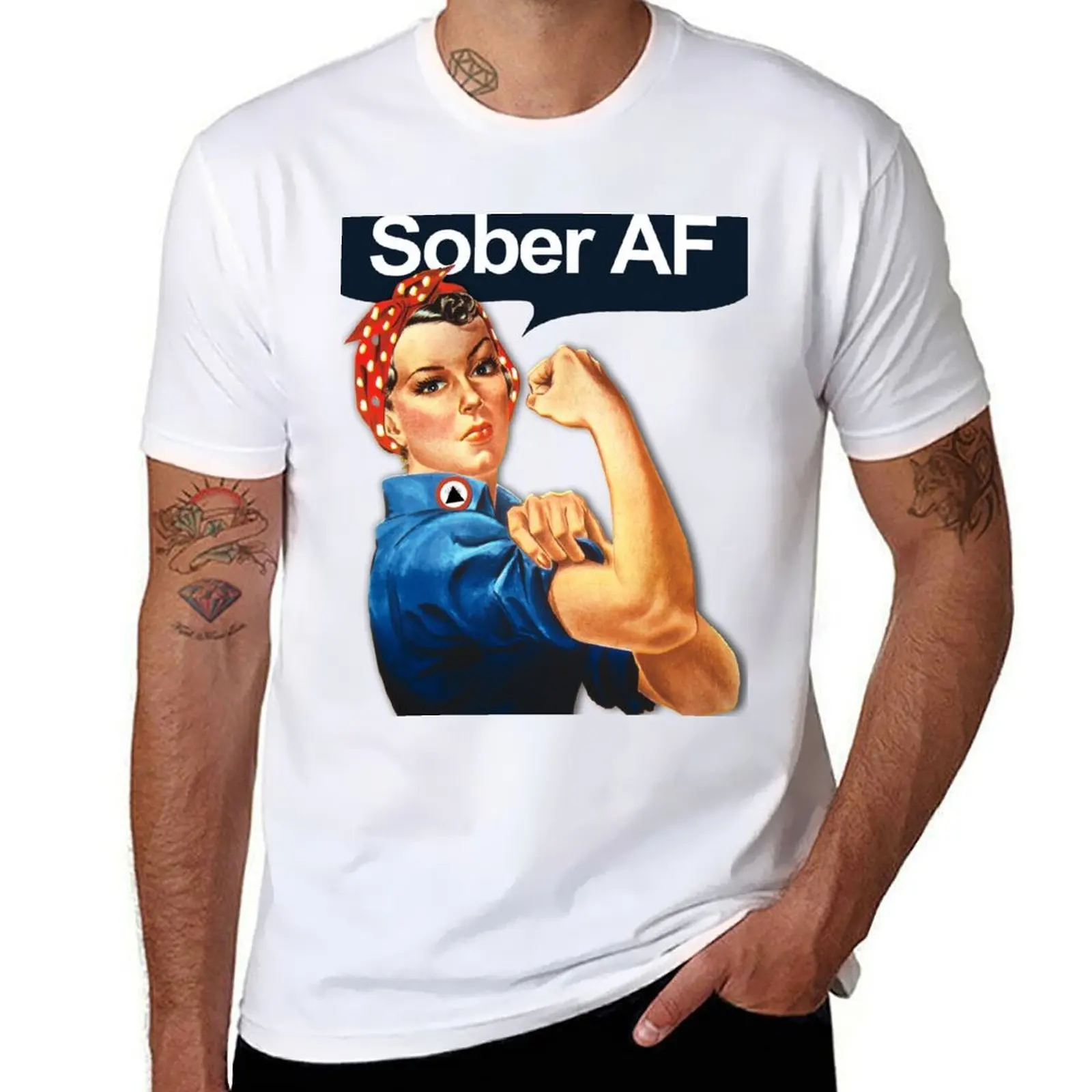 

Sober AF AA NA Sober Sunrise Tee Tees T-Shirt funny t shirts cotton man t shirt designer T-Shirt