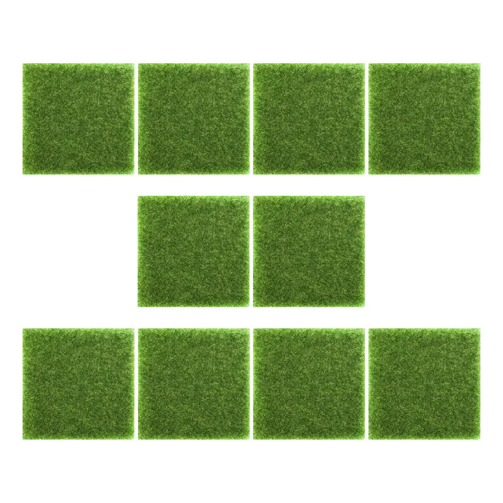 10 قطعة حصيرة من العشب الاصطناعي محاكاة العشب الأخضر الزخرفية فو العشب العشب لشرفة حديقة الزفاف جدار الفناء في الهواء الطلق داخلي