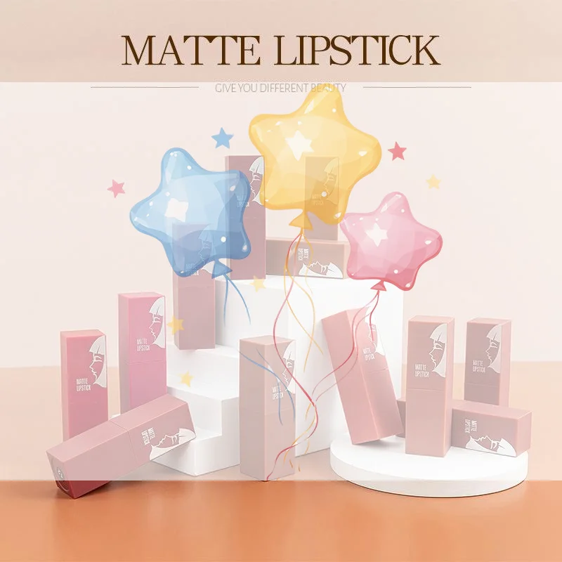 BSIMONE 3.6g Matte Lipstick Velvet Lip Color, Smooth, Waterproof, Long-Lasting Color Lip Makeup