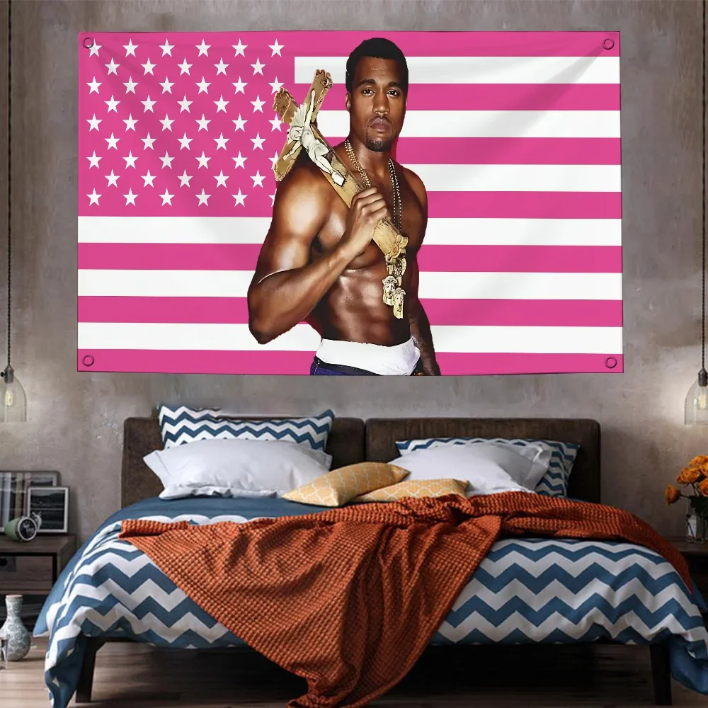 3x5 FT 90x150cm American Rapper Singer Kanye Flag West Life of Pablo Hands Banner Decoration Tapestry FLAGCORE