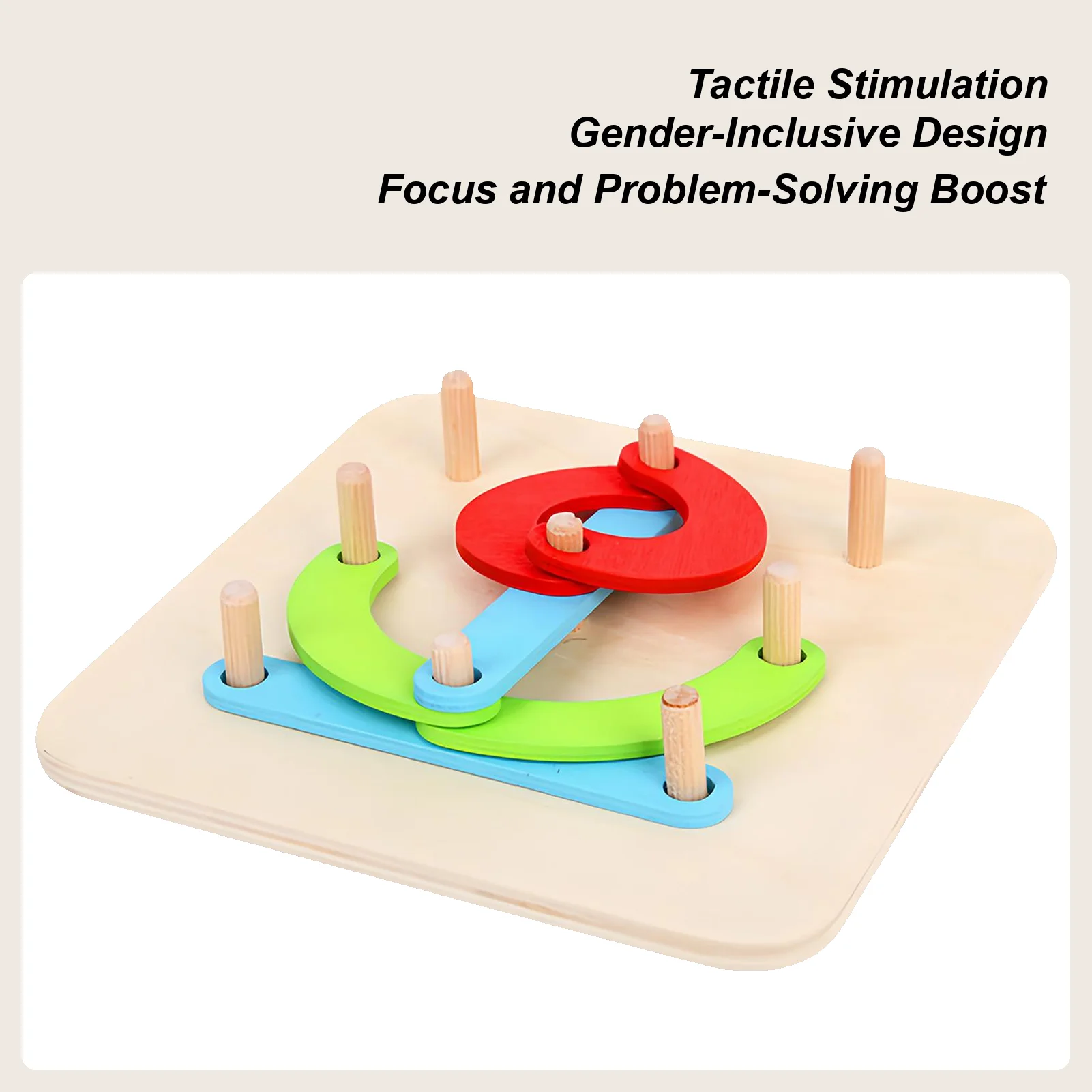 Number Puzzle Color Matching Building Pegboard Stacking Number Wooden Shape Puzzles For Motor Skill Kids Baby Girls Play