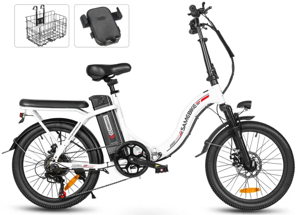 SAMEBIKE 500W Electric Bike for Adults 48V13Ah Removable Battery Foldable 20 Inch Fat Tire Urban Commuting CY20 POR E-Bike image 1