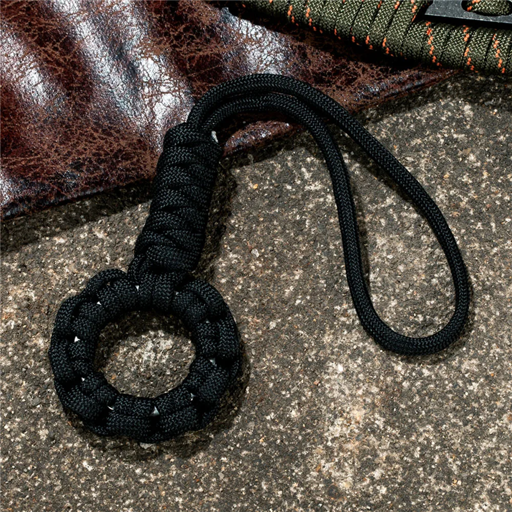 

Handmade Survival Backpack Camping Hiking High Strength Outdoor Tools Parachute Cord Keychain Key Ring Paracord Lanyard