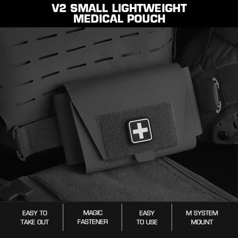 

Split Molle system mounting package, split horizontal pull quick access design, small light and fast first aid kit V2