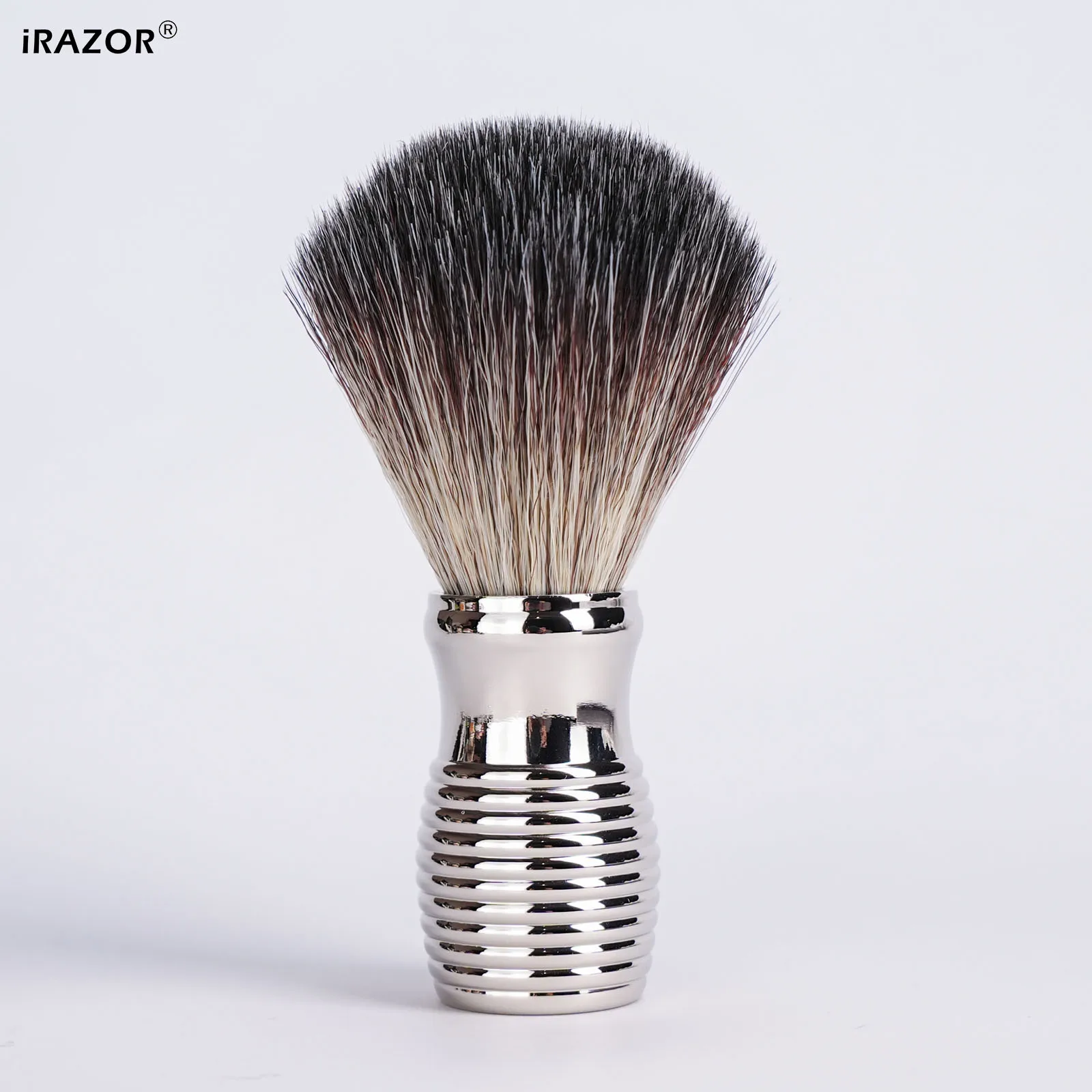 iRAZOR Men's Synthetic Hair Bristle Shaving Brush with Solid Aluminium Handle No-Slip Comfortable No-Sheding Father's Day Gift