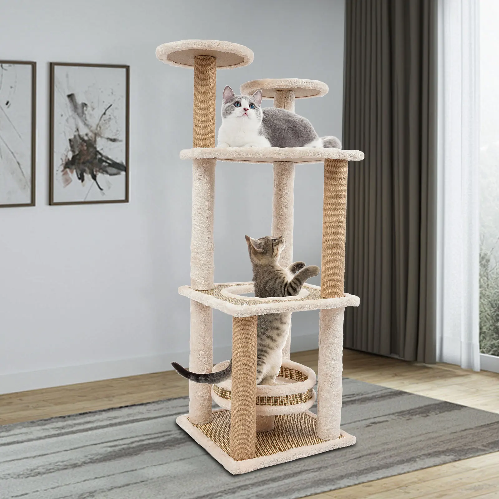 

Cat Climbing Frame, Multi-Level Cat Tree for Indoor Cats