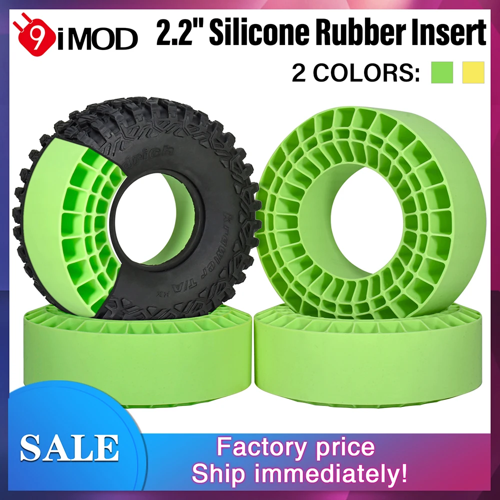 9IMOD 4pcs Silicone Rubber Inserts 2.2" Tires Super Soft Wheel Tires 123*45MM For 1/7 1/8 1/10 Remote Control Climbing Car