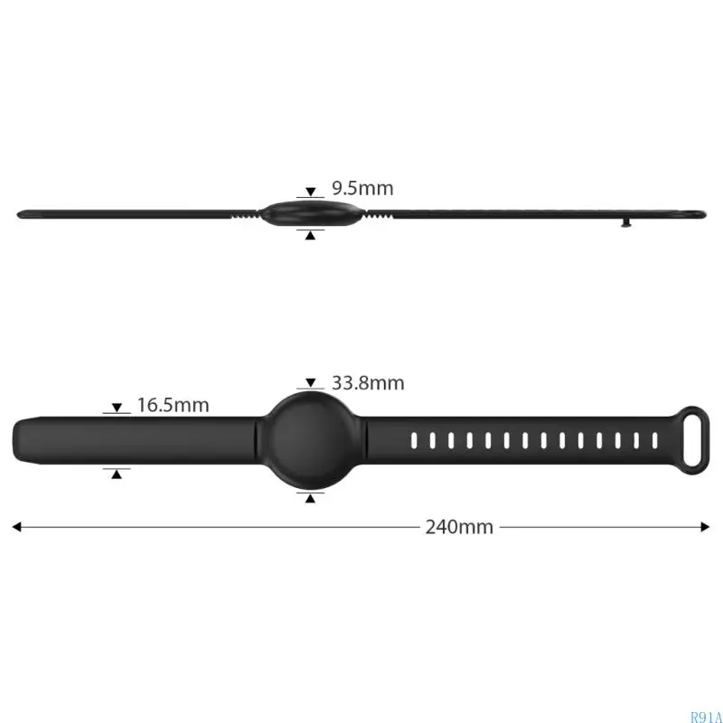 R91Aソフトシリコーンリストバンドロケータートラッカーロケータートラッカーデバイス用ケースホルダー