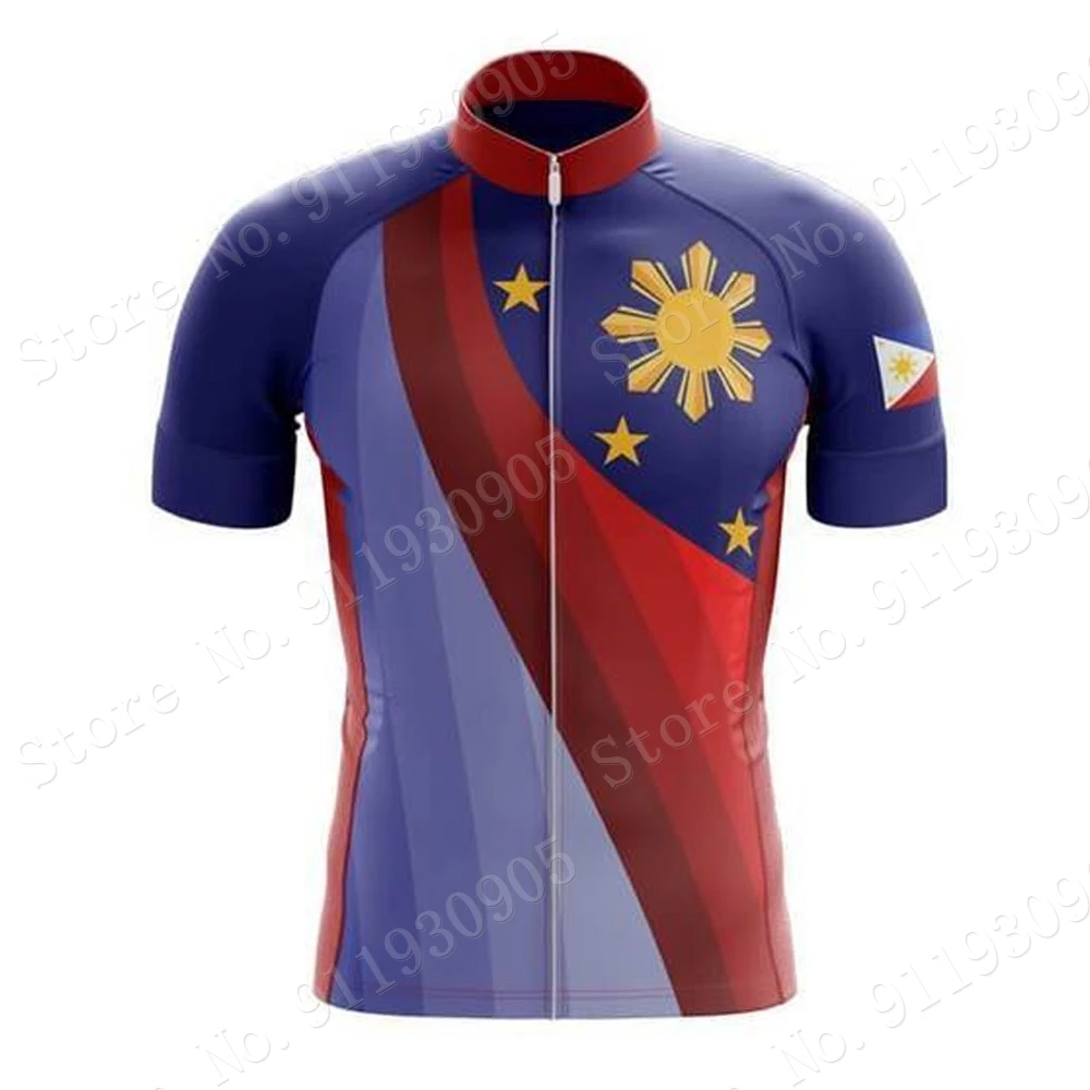 Maillot 2023 Cycling Jersey PHILIPPINES Short Sleeve Cycling Pilipinas Clothing Road Bike Shirt Bicycle Tops MTB Wear Uniform