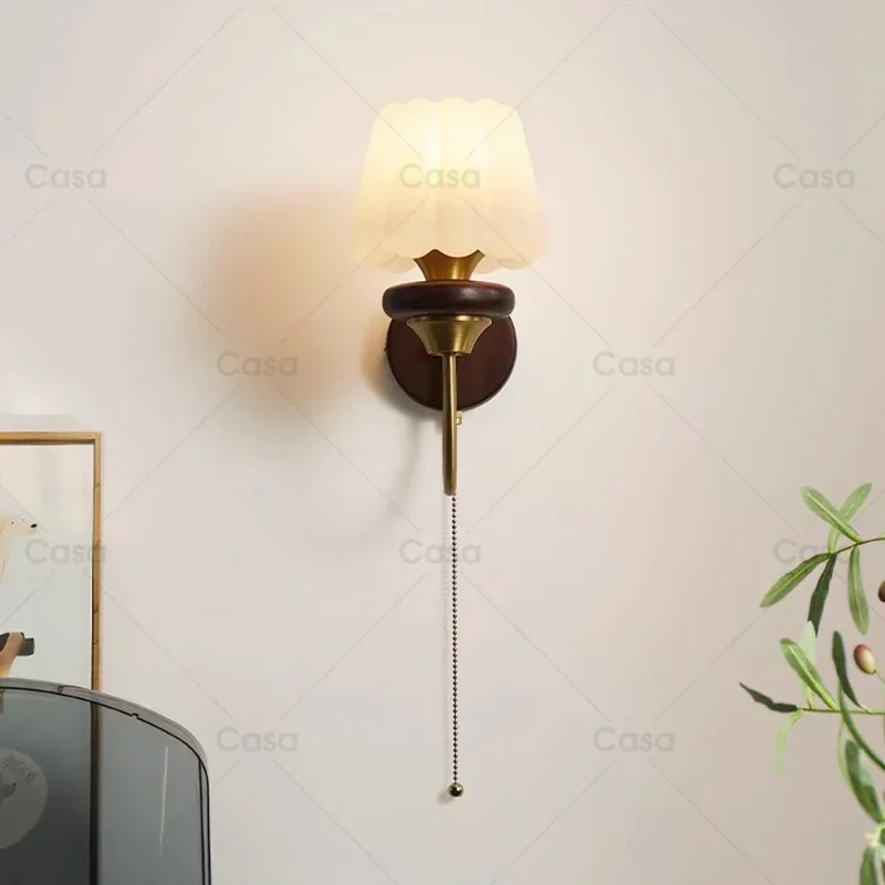 Lámparas de pared de decoración nórdica, electrodomésticos, lámparas de pared modernas para mesita de noche, iluminación interior de lujo para sala de estar, lámpara LLWL