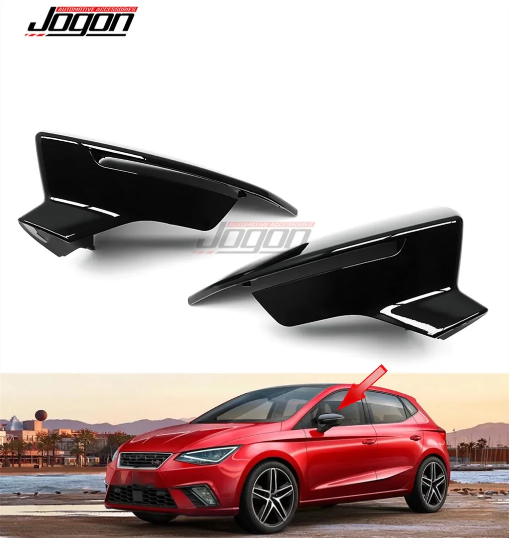 

Car Side Rear View Mirror Cover For SEAT Ibiza Mk5 2017 2018 2019 2020 RearView Mirror Shell Replacement Mirror Cap Shell Trim