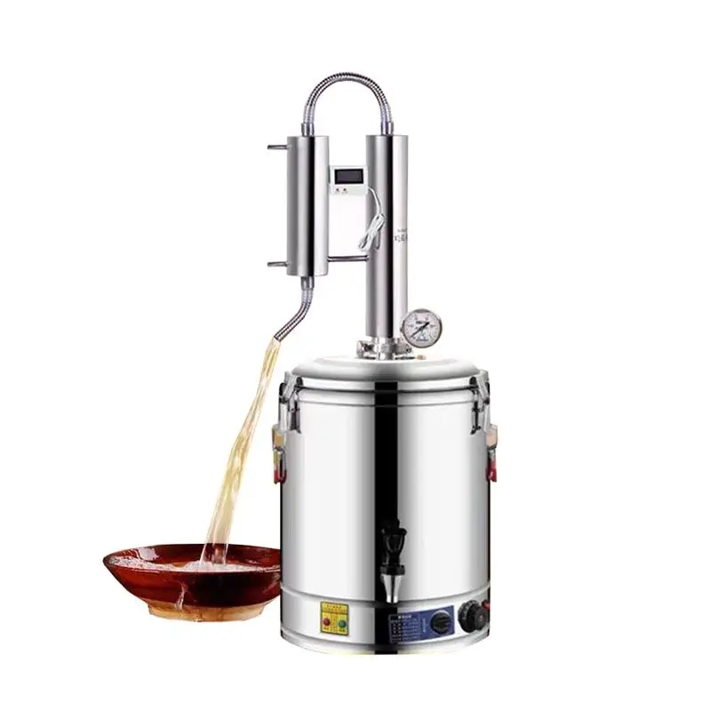 Cheap 30L Home Distillery Alcohol Whisky Moonshine Still Small Wine Steamer Essential Oil Extractor Pure Dew Distillation Mach