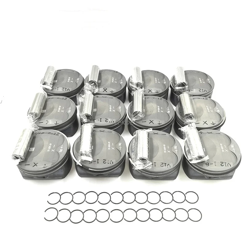 Engine Piston and Ring set For BMW 11257524493 11257524495 11257549883 11257549891 11250152565 E66 760LI N73 N73B60B