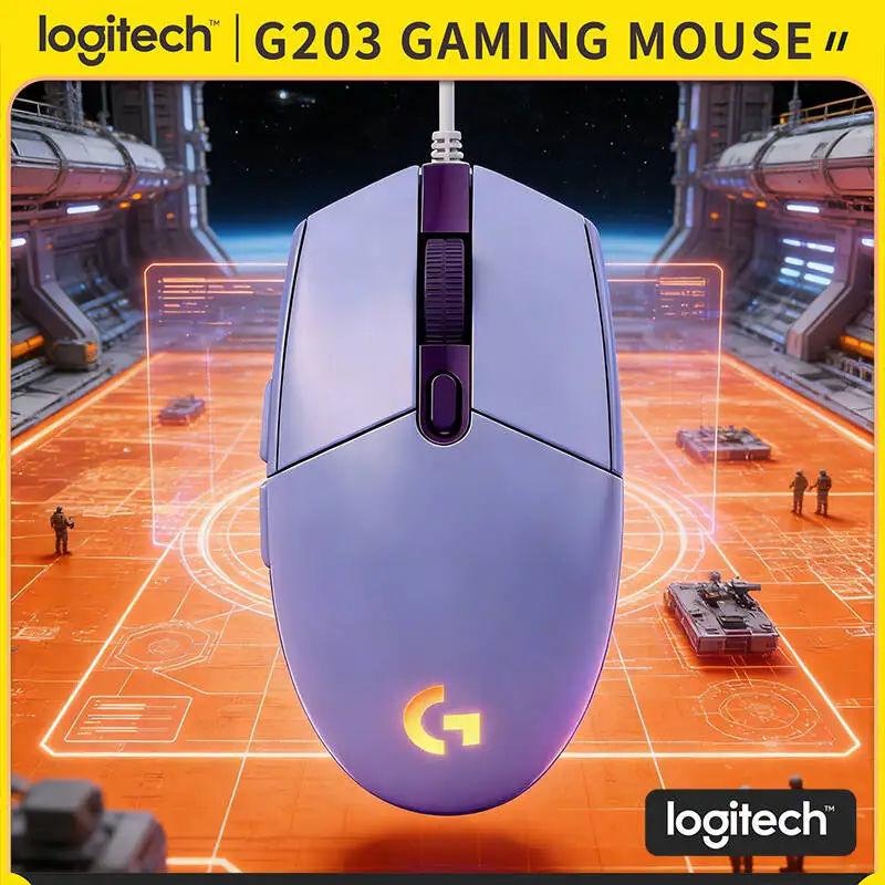 

Оригинальная мышь Logitech G203 Prodigy Series, с RGB-подсветкой, 8000 DPI, механические переключатели, отлично подходит для FPS-игр