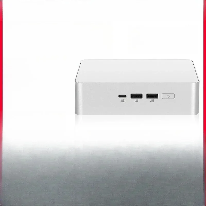 

Silver mini host, small desktop computer, portable office and home