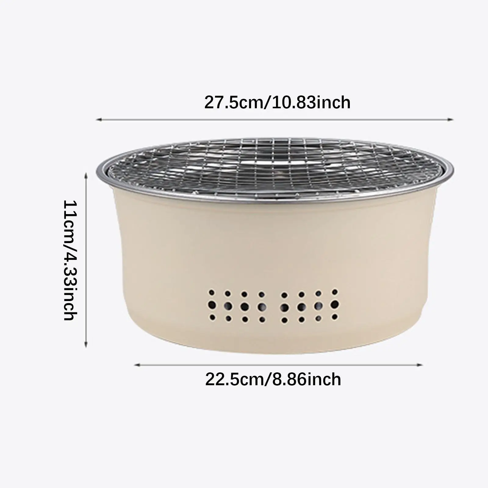 

Tea Portable BBQ Grill Fire Fireplace Barbecue Wood Burning Camp for Camping Patio Outside Cooking BBQ