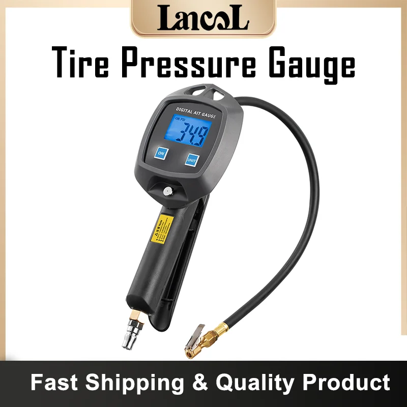 BW-E02 Tire Pressure Gauge Digital Display High-precision Monitoring Inflation Gun Car Tire Manometro For Car Truck Vehicle