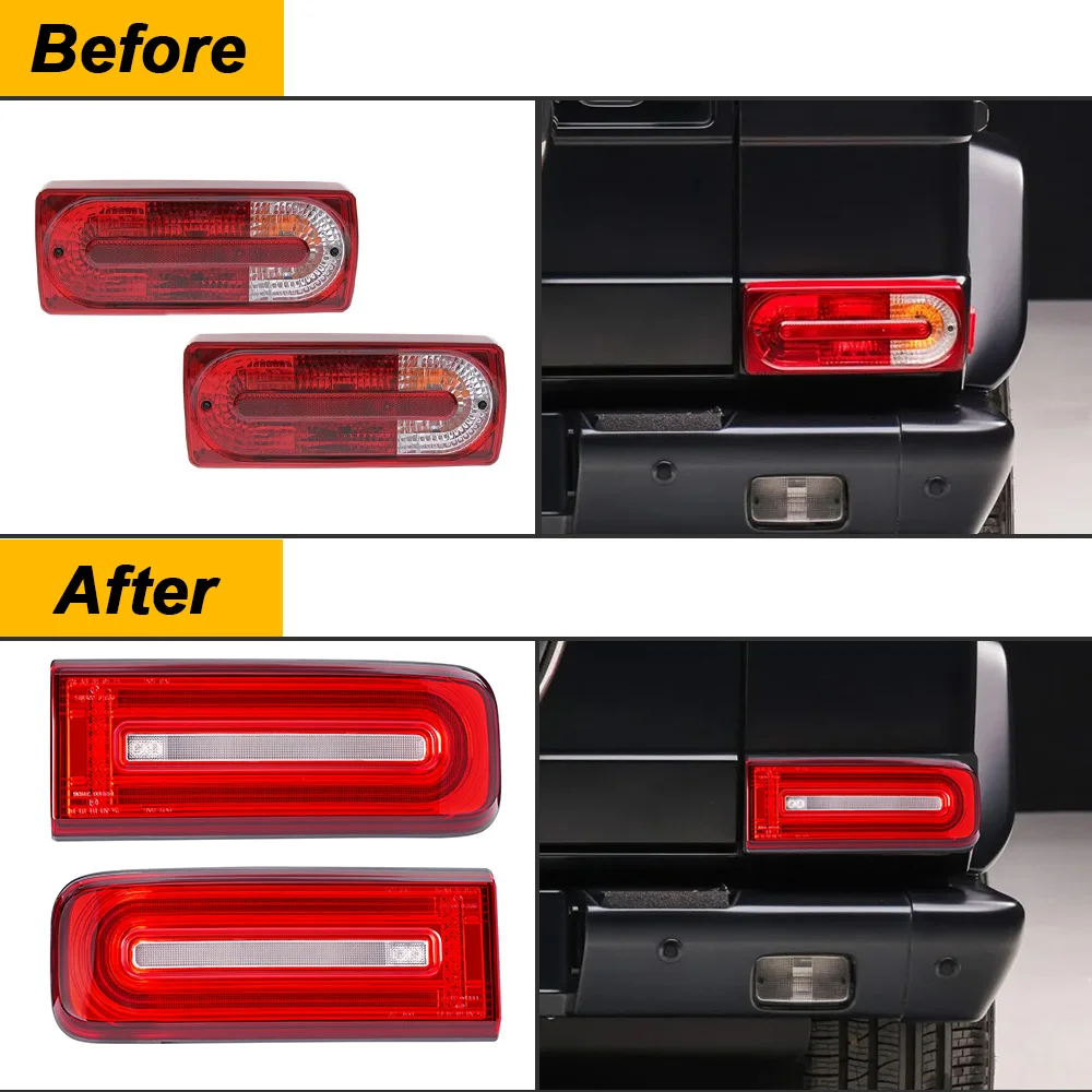 LED Tail Lights for Mercedes-Benz W463A G500 G550 G63 AMG  2018 2019 2020 2021 2022 2023 2024 W465 2025 Dynamic Turn Signal Lamp