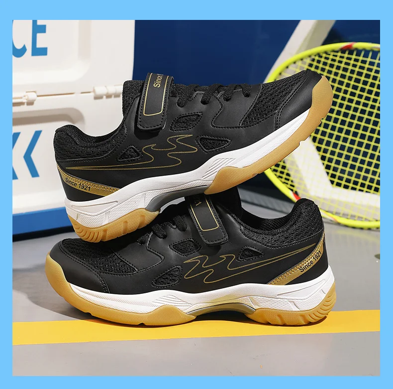 Scarpe da badminton per bambini, scarpe da ping pong per ragazzi indoor, scarpe da allenamento per tennis, scarpe da pallavolo per bambini taglie 29-38