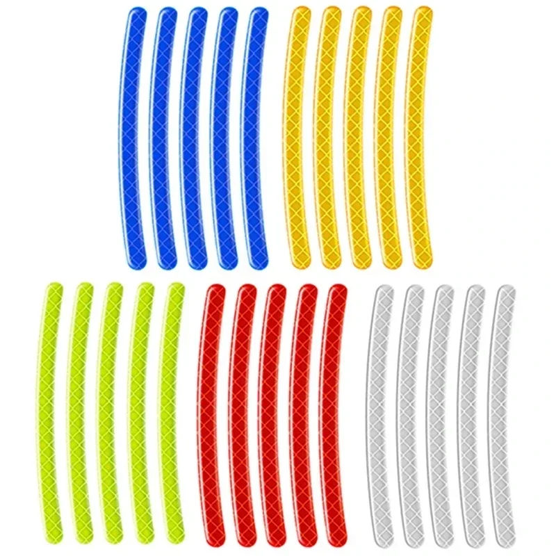20pcs Car tires, wheel hubs, reflective stickers, colored glowing, colored pink stickers, car decorations for BMW KIA Audi A5 A6