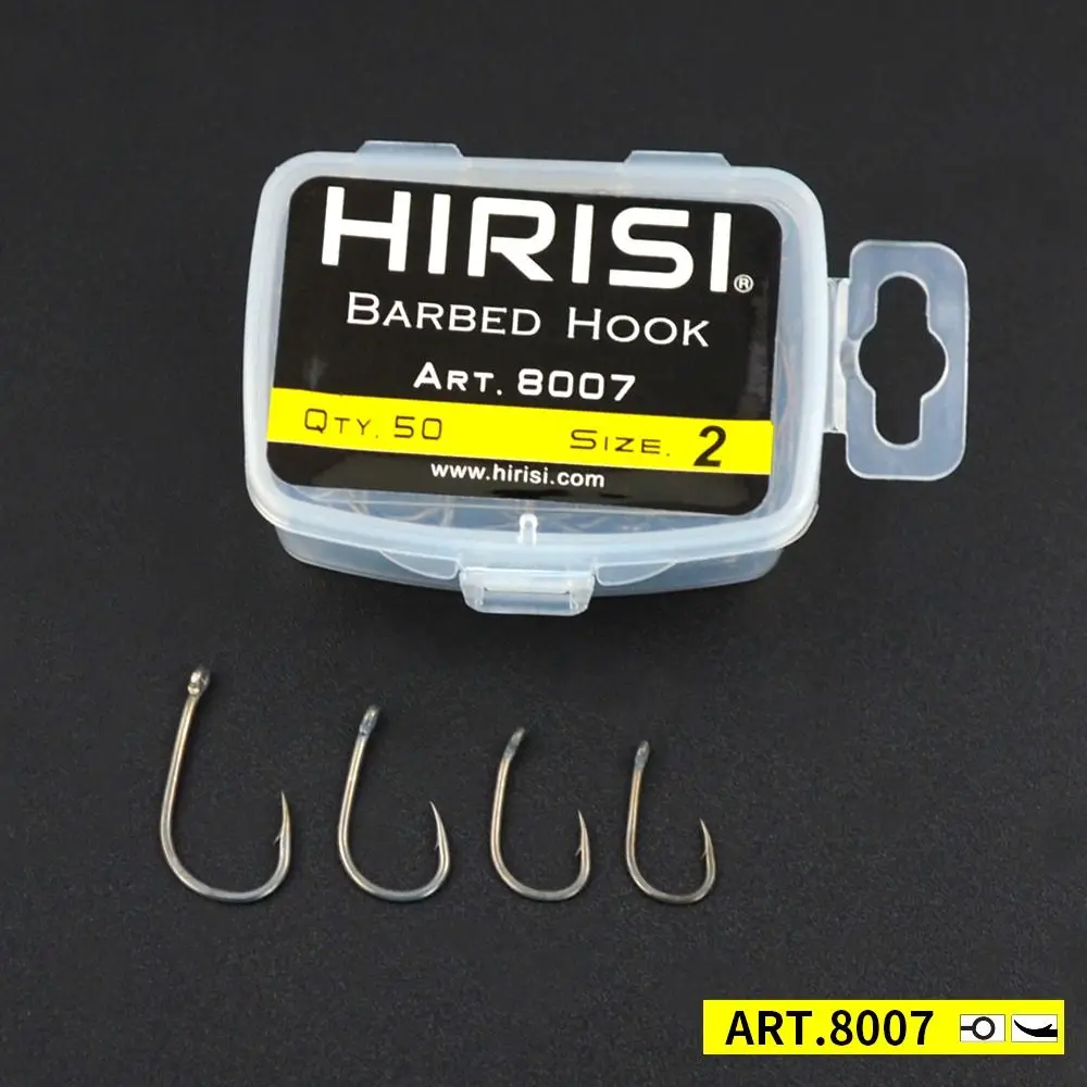 

50pcs Carp Fishing Coating High Carbon Stainless Steel Barbed Hooks 8001/03/07/11/15Fishing Hooks Accessories