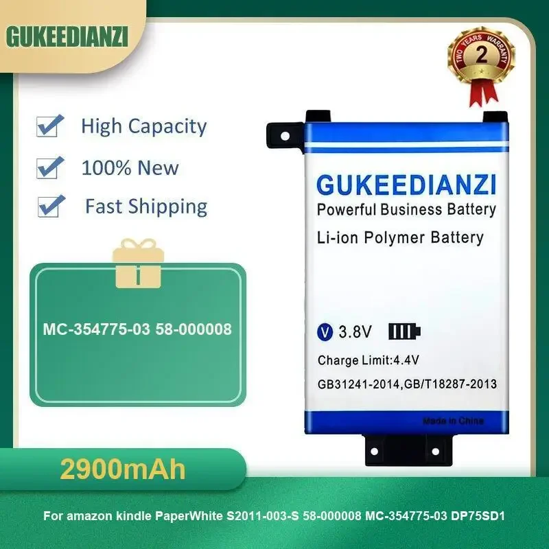 

2900mAh MC-354775-03 58-000008 Tablet Battery For amazon kindle PaperWhite S2011-003-S 58-000008 MC-354775-03 DP75SD1