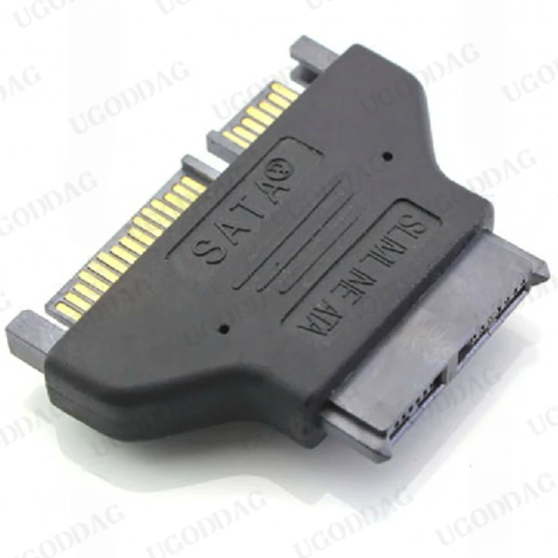 SATA 7+15 22pin Male to Mini Slim SATA 7+6 pin 13 pin Female Converter Adapter